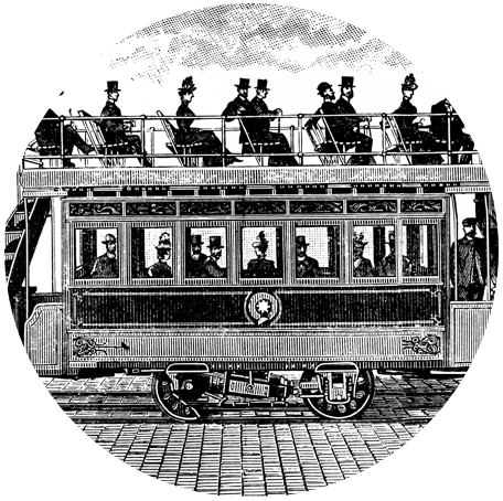 Grand Theatre Blackpool tram in 1887